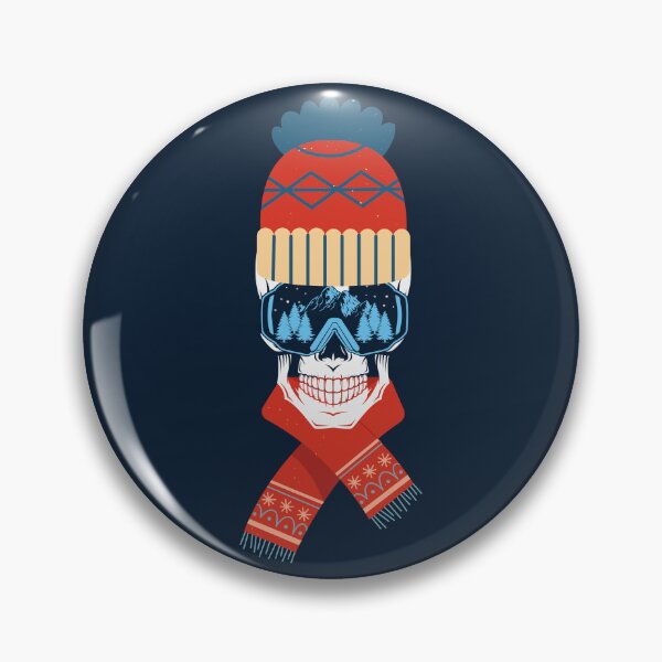 Item preview, Ski or Snowboard Skull With Blue and Red Hat And Scarf: Winter And Snow Lovers! designed and sold by tmdaliggr.