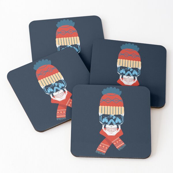 Item preview, Ski or Snowboard Skull With Blue and Red Hat And Scarf: Winter And Snow Lovers! designed and sold by tmdaliggr.