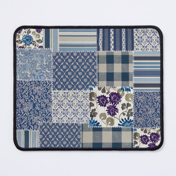 Item preview, Blue patchwork quilt design  designed and sold by Inktown.