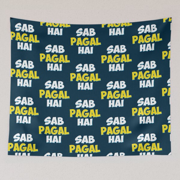 Item preview, Sab Paagal Hai Funny Hindi Desi Quote    designed and sold by FreshMercDesign.