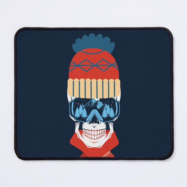 Item preview, Ski or Snowboard Skull With Blue and Red Hat And Scarf: Winter And Snow Lovers! designed and sold by tmdaliggr.