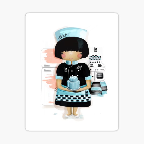 Little Chef Cooking Kids Toddlers Sticker for Sale by jaygo