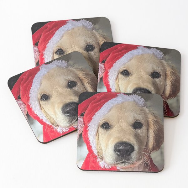 Item preview, Copy of Christmas Santa golden retriever puppy designed and sold by Fluffycat2020.