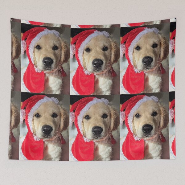 Item preview, Copy of Christmas Santa golden retriever puppy designed and sold by Fluffycat2020.