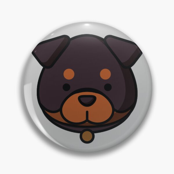 Aperçu de l'œuvre Dessin animé mignon de chien noir Rottweiler créée et vendue par RIGHT BRAIN DESIGNS.