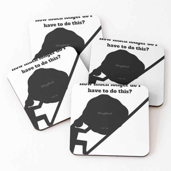 Aperçu de l'œuvre Sisyphe poussant le rocher créée et vendue par DRJProds-Merch.
