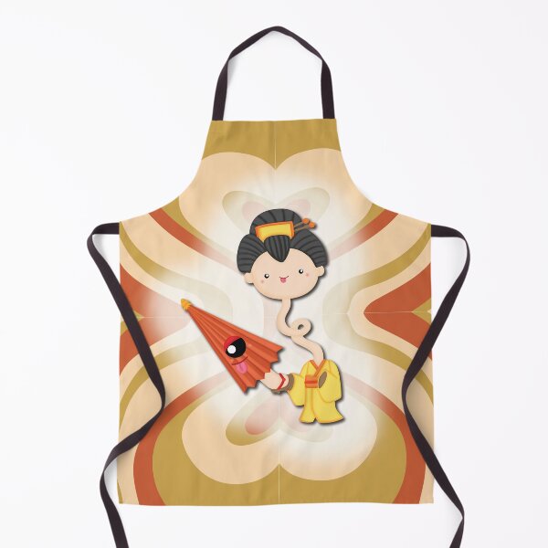 Item preview, Cute Long Neck Woman Japanese Ghost, Rokurokubi, Halloween, on Groovy Background designed and sold by NarwhalShop.