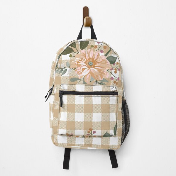 Item preview, Floral Tan Buffalo Check designed and sold by Tamas Das.