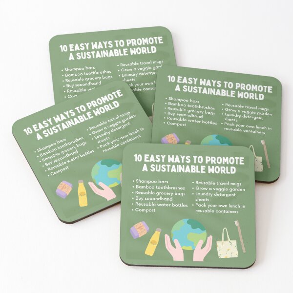 Item preview, Sustainability Education - 10 Easy Ways To Promote A Sustainable World designed and sold by Sophie’s Tees.