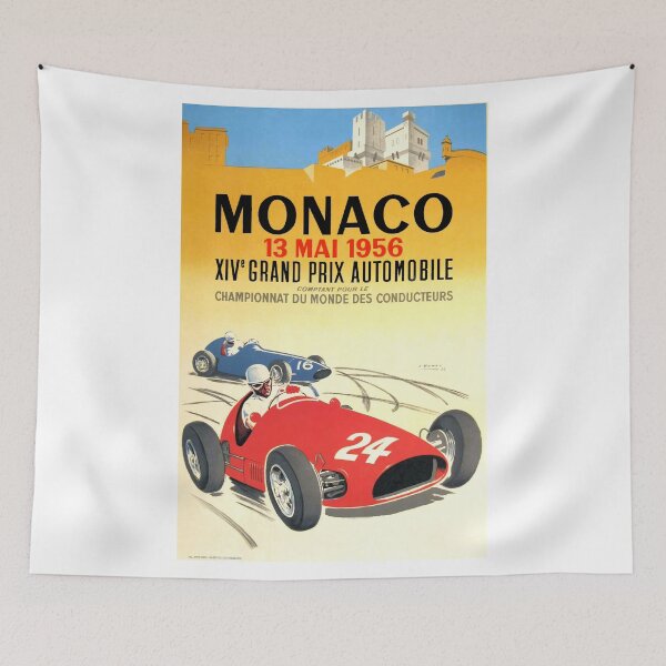 Item preview, 1956 Monaco Grand Prix Automobile Race Poster designed and sold by retrographics.