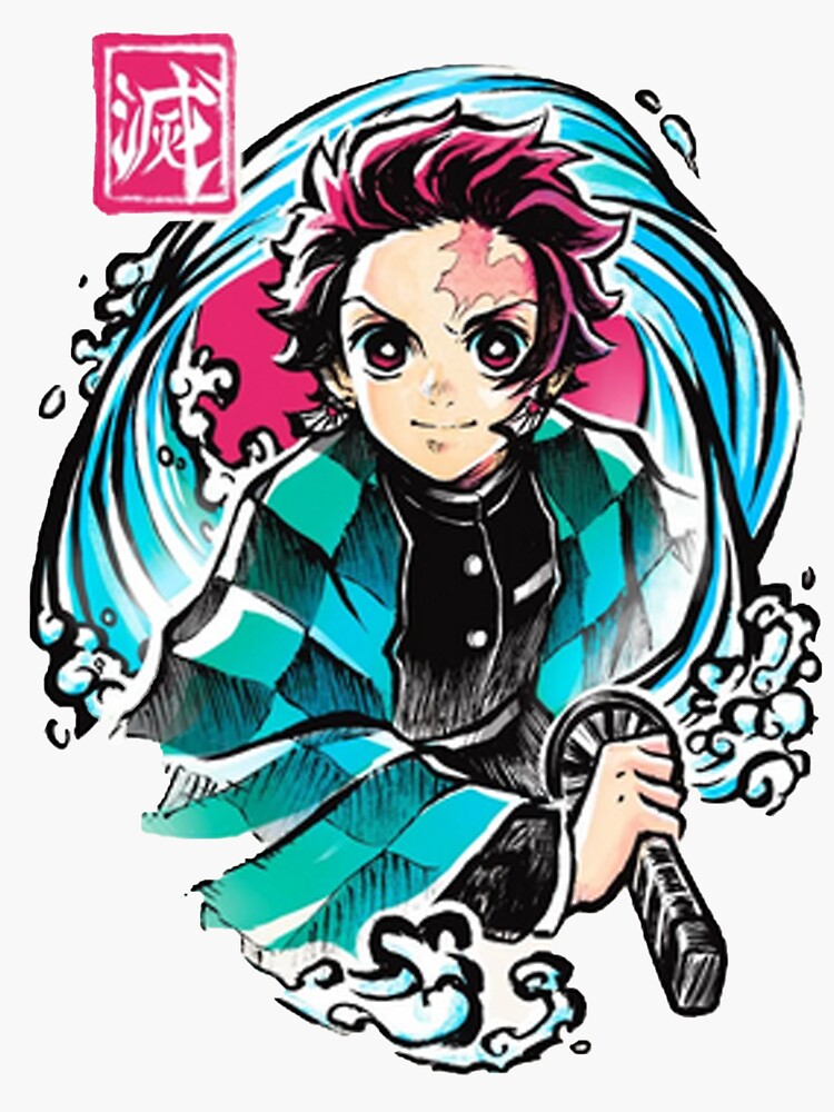 "Water Breathing Tanjirou" Sticker for Sale by davidbiasabro | Redbubble