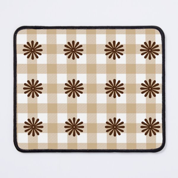 Item preview, Floral Tan Buffalo Check Pattern designed and sold by Tamas Das.