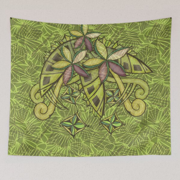 Item preview, Polynesian - Hawaiian - Samoan Floral Artboard 3450 designed and sold by sunnthreads.