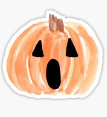 Halloween Jack-o-Lantern, Watercolor Pumpkin, Happy Halloween, Spooky Pumpkin Sticker