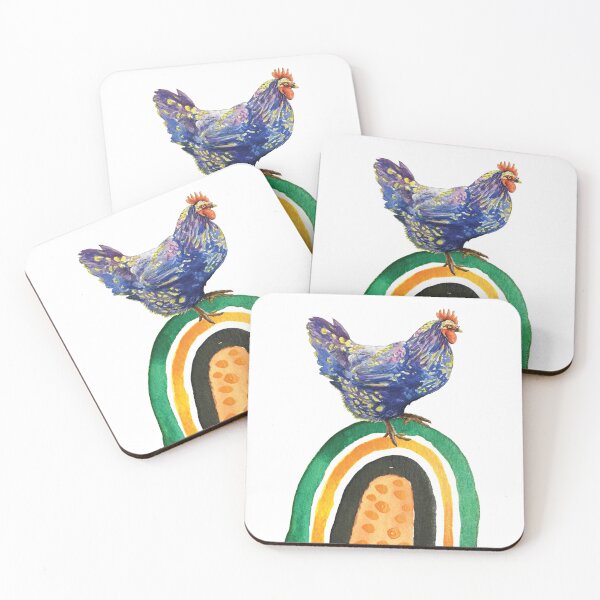 Item preview, Boho Rainbow Chicken designed and sold by chillaxcats.