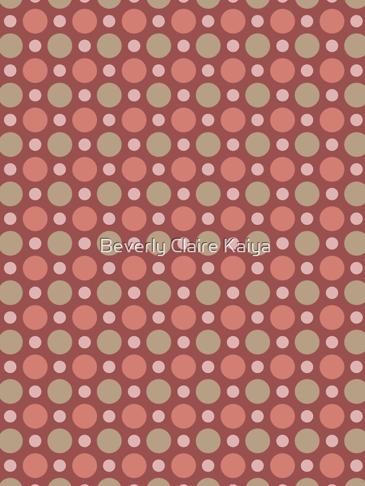 Polka Dots Wine Red Marsala Travertine Terra Cotta by beverlyclaire