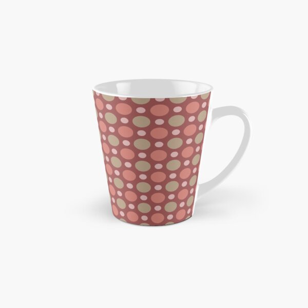 Polka Dots Wine Red Marsala Travertine Terra Cotta Tall Mug