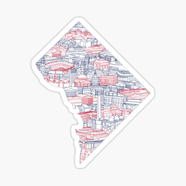 Washington DC-Skyline-Kunst Sticker