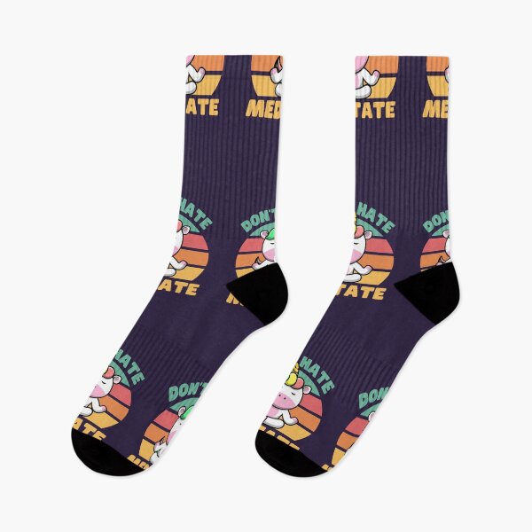 Item preview, Don't Hate Meditate: Unicorn Loves Meditation designed and sold by Keep Smiling.