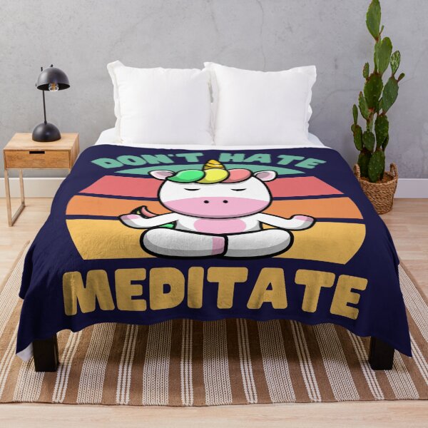Item preview, Don't Hate Meditate: Unicorn Loves Meditation designed and sold by Keep Smiling.