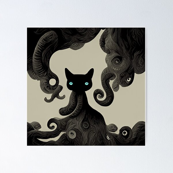 Item preview, Cthulhu Inspired Eldritch Horror Nightmare Cat  designed and sold by DennistonMade.