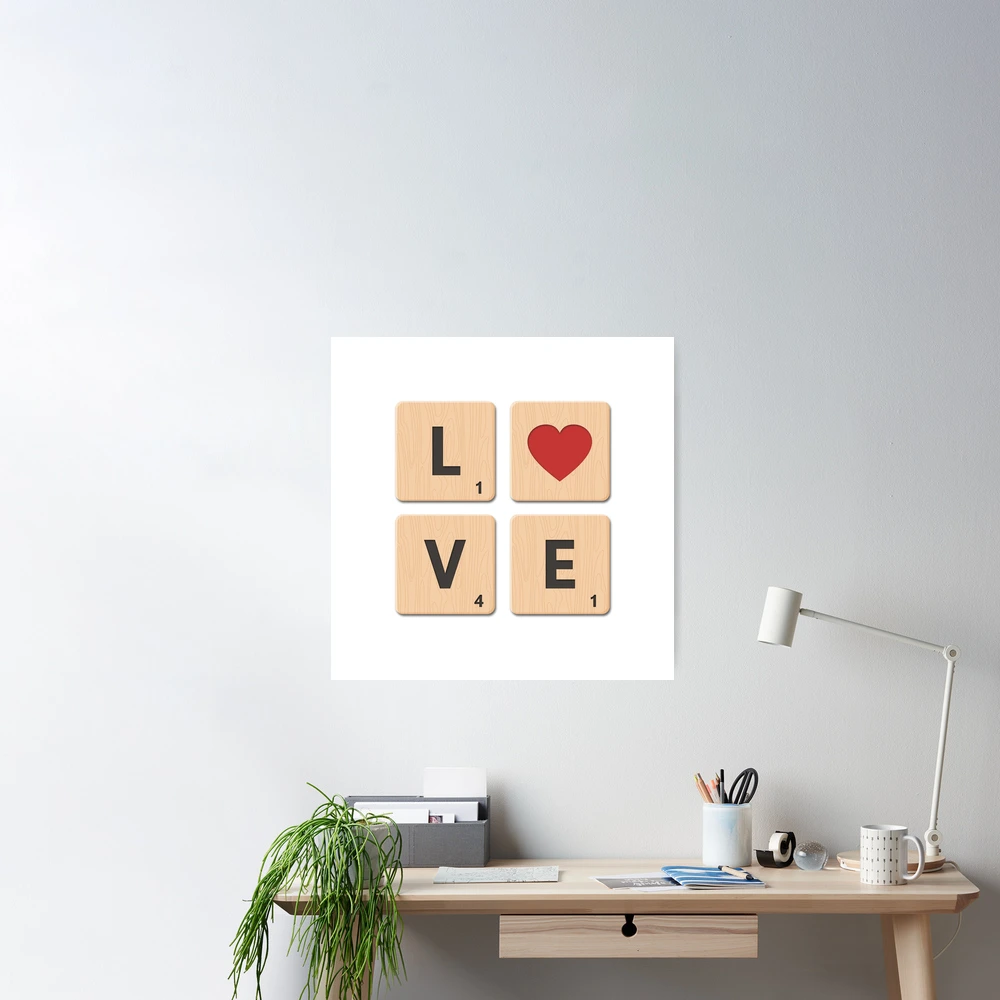 Love Scrabble Tiles Poster for Sale by phoneticwear