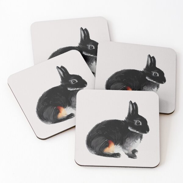 Item preview, Cutest Japanese Kawaii Black Otter Netherland Dwarf Rabbit Bunny designed and sold by wigobun.