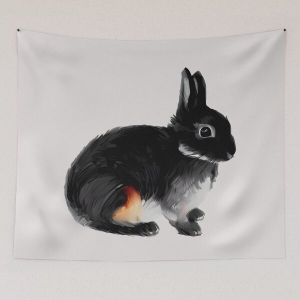Item preview, Cutest Japanese Kawaii Black Otter Netherland Dwarf Rabbit Bunny designed and sold by wigobun.