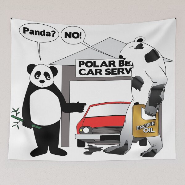 Item preview, Panda and Polar Bear Mechanic designed and sold by BCreative4U.