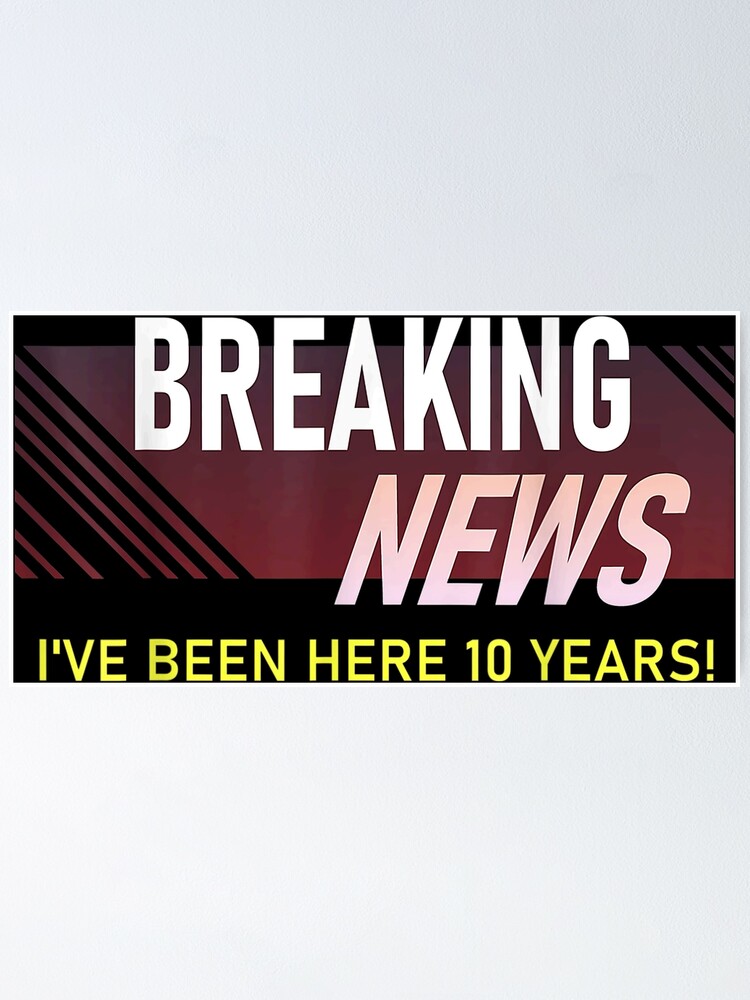 "Funny Ten Year Work Anniversary 10th Employee Appreciation" Poster for ...