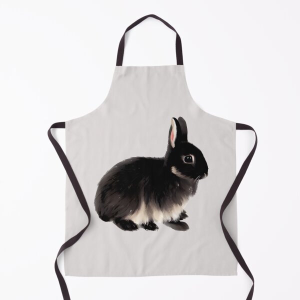 Item preview, Funny Kawaii Netherland Dwarf Rabbit Black Otter Bunny Staring designed and sold by wigobun.