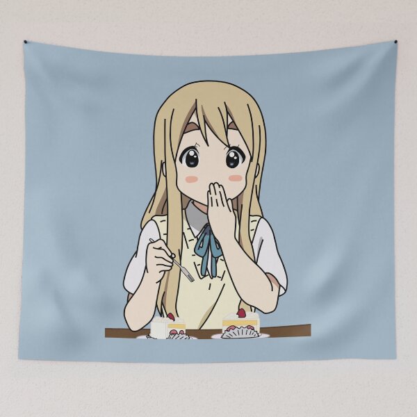 Item preview, K-on! Mugi eating cake designed and sold by PalmMurrdg.