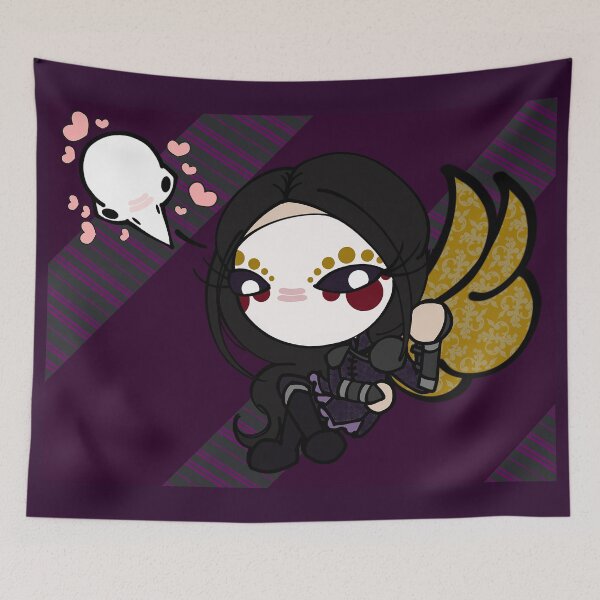 Item preview, the raven queen and skulls (a pseudo-victorian pattern) designed and sold by tentaclemade.