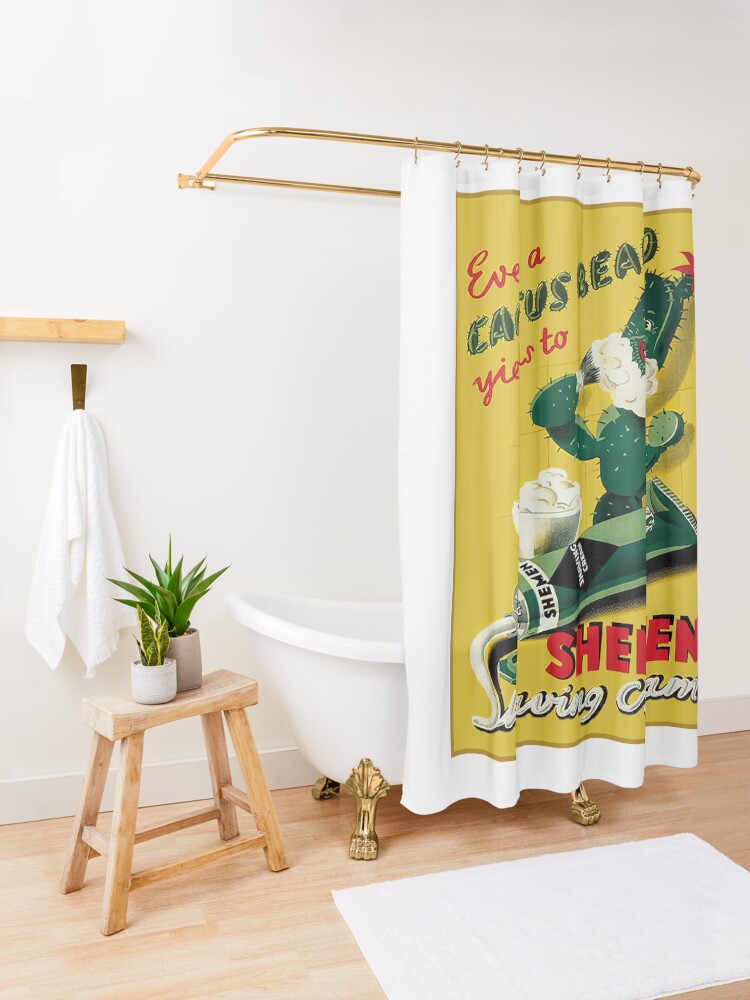 Alternate view of Israel, Poster. Shemen Shaving Cream. Shower Curtain