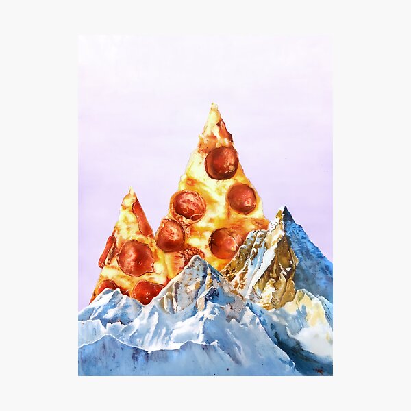 Pepperoni Pizza Peaks Photographic Print