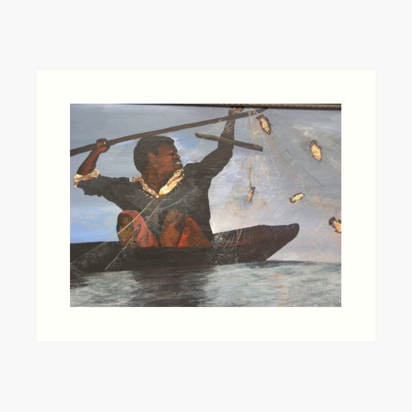 African Fisherman Wall Art for Sale