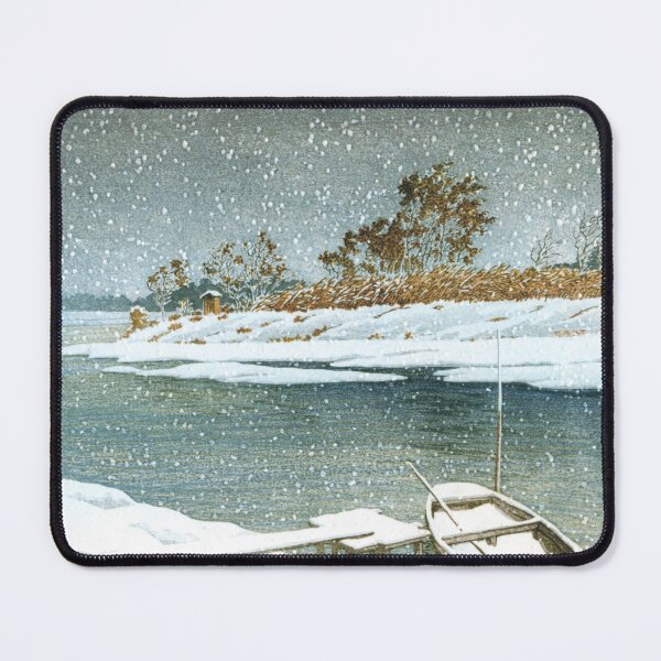 Item preview, Snow at Koshigaya by Kawase Hasui designed and sold by Takeda-art.