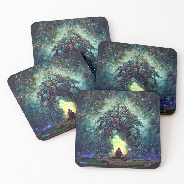 Item preview, Tree with Cosmic portal  From Trees of cosmic wonder ✨  designed and sold by AkaArtGenerator.