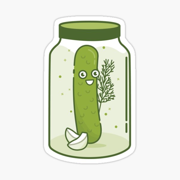 Classic Dill Pickle in Jar Sticker