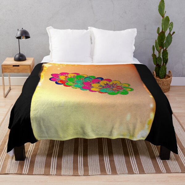 Item preview, abstract flowers rainbow spiral designed and sold by MIKAFXSTORE.