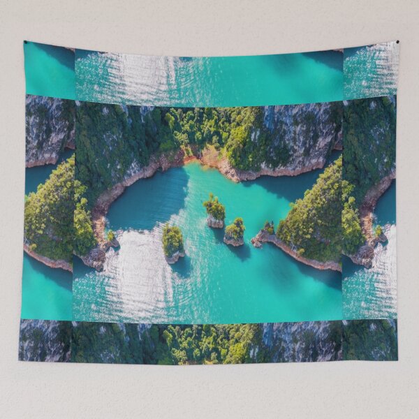 Item preview, Beautiful green landscape with green trees and mountain at sunset art designed and sold by BEAUTY ⭐⭐⭐⭐⭐.