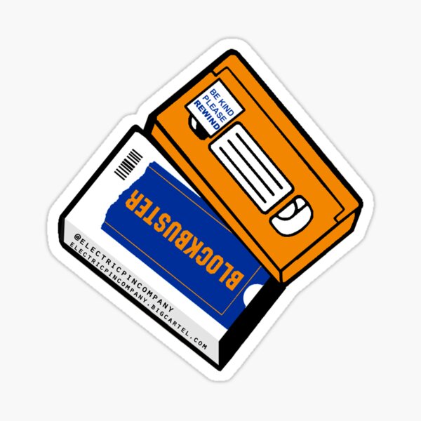 Be Kind, Rewind Orange VHS v2 Sticker