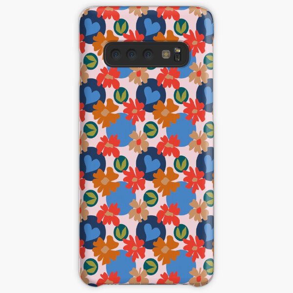 Fashionable Autumn Fall Floral Heart Leaves Dots Pattern Samsung Galaxy Snap Case