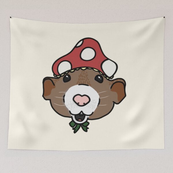 Item preview, Rat with a mushroom hat designed and sold by SakuraMoArt.