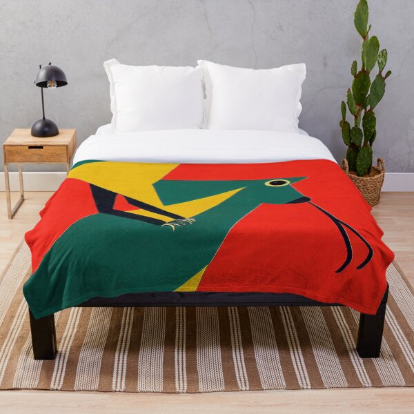 Aperçu de l'œuvre Rouge jaune vert et noir cubiste abstrait minimaliste mignon Rasta Creature Design créée et vendue par CrowBerryCream.