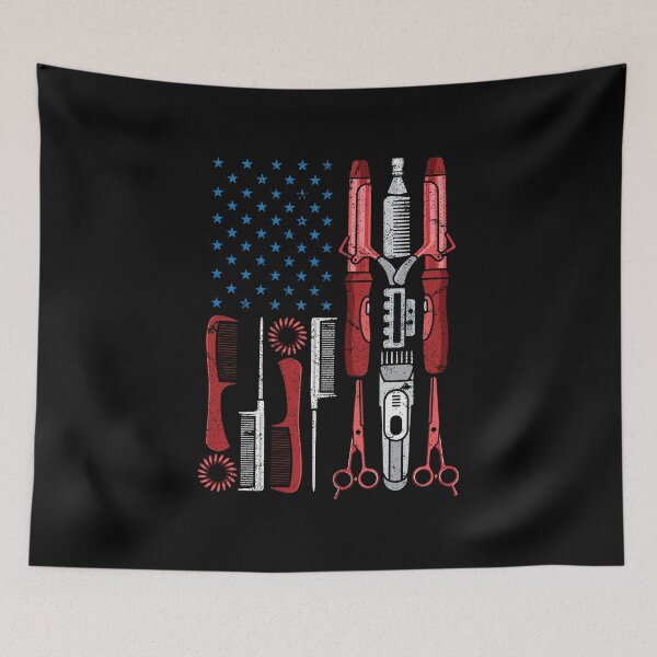 Item preview, Barber American Flag Hair Stylist USA Lover Haircut Tools designed and sold by DoSt-997.
