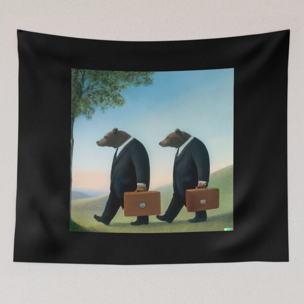 Item preview, Bears going to work, Rene Magritte designed and sold by BRENTWILLIAM.
