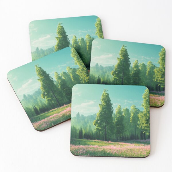 Item preview, Spring landscape with flower meadow and forest in the background Version 3 designed and sold by PM-Artistic.