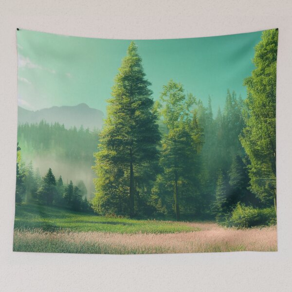 Item preview, Spring landscape with flower meadow and forest in the background Version 2 designed and sold by PM-Artistic.