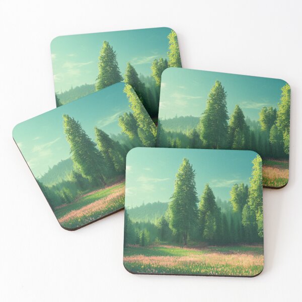 Item preview, Spring landscape with flower meadow and forest in the background Version 1 designed and sold by PM-Artistic.